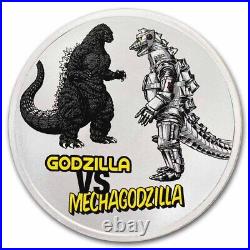 2024 Niue Colorized 2 oz Silver Godzilla vs Mechagodzilla Coin