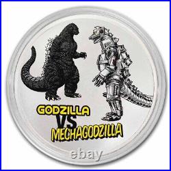 2024 Niue Colorized 2 oz Silver Godzilla vs Mechagodzilla Coin