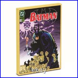 2024 Niue DC Batman 516 Comic 5 oz Silver Gilded Colorized Proof Coin