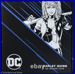 2024 Niue DC Villains Harley Quinn 1 oz Silver Colorized Proof Coin in OGP
