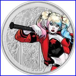 2024 Niue DC Villains Harley Quinn 3 oz Silver Colorized Proof Coin 2024 Niue DC Villains Harley Quinn 3 oz Silver Colorized Proof Coin