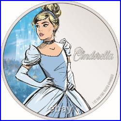 2024 Niue Disney Princess Cinderella 1 oz Silver Colorized Proof Coin
