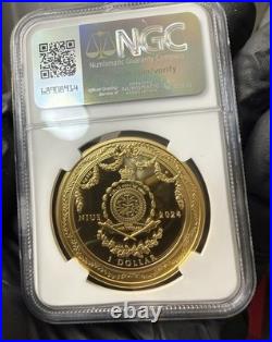 2024 Niue Faberge Art Red Table Clock 1oz. 999 Silver Coin NGC PF 70 Ultra Cameo