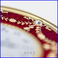 2024 Niue Faberge Art Red Table Clock 1oz Silver Coin NGC PF 70 UCAM 2024 Niue Faberge Art Red Table Clock 1oz Silver Coin NGC PF 70 UCAM