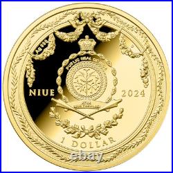 2024 Niue Faberge Art Red Table Clock 1oz Silver Coin NGC PF 70 UCAM 2024 Niue Faberge Art Red Table Clock 1oz Silver Coin NGC PF 70 UCAM