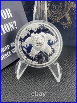 2024 Niue Fact or Fiction Drop Bear 1 oz Silver Coin 300 Mintage