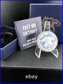 2024 Niue Fact or Fiction Drop Bear 1 oz Silver Coin 300 Mintage