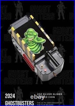 2024 Niue Ghostbusters Slimer Shaped 2 oz Silver Coin