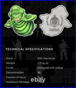 2024 Niue Ghostbusters Slimer Shaped 2 oz Silver Coin