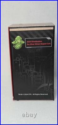 2024 Niue Ghostbusters Slimer Shaped 2 oz Silver Coin