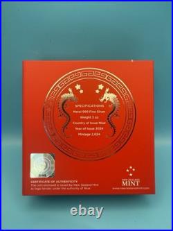 2024 Niue Lunar Year of the Dragon 3 oz. 999 Silver Colorized Proof Coin Box/COA 2024 Niue Lunar Year of the Dragon 3 oz. 999 Silver Colorized Proof Coin Box/COA