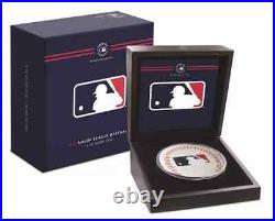 2024 Niue MLB Logo Baseball 5 oz Silver Colorized Proof Coin with Mintage of 200