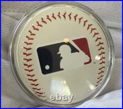 2024 Niue Major League Baseball (Mlb) Logo 1 oz Colorized Silver Coin (Box/Coa)