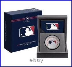2024 Niue Major League Baseball (Mlb) Logo 1 oz Colorized Silver Coin (Box/Coa)