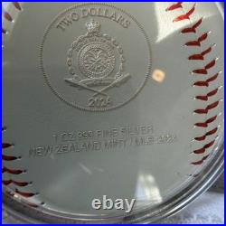 2024 Niue Major League Baseball (Mlb) Logo 1 oz Colorized Silver Coin (Box/Coa)