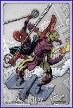 2024 Niue Marvel Comics Spiderman Villains Green Goblin Coin 1 oz Silver Bar