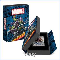 2024 Niue Marvel Comics Spiderman Villains Green Goblin Coin 1 oz Silver Bar