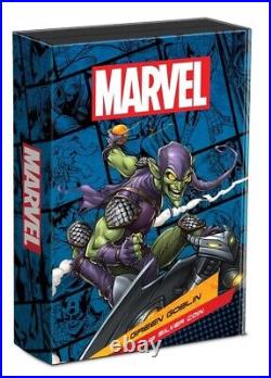 2024 Niue Marvel Comics Spiderman Villains Green Goblin Coin 1 oz Silver Bar