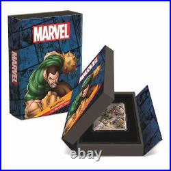 2024 Niue Marvel Spider-Man Villain's Sandman 1 oz Silver Antiqued Coin