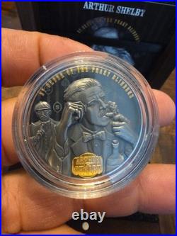 2024 Niue Peaky Blinders Arthur Shelby 2 oz Silver High Relief Black Proof Coin
