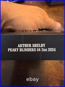 2024 Niue Peaky Blinders Arthur Shelby 2 oz Silver High Relief Black Proof Coin