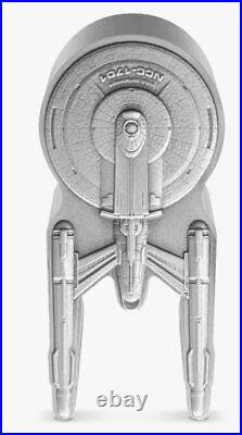 2024 Niue Star Trek U. S. S Enterprise NCC-1701 1oz Silver Antiqued Coin