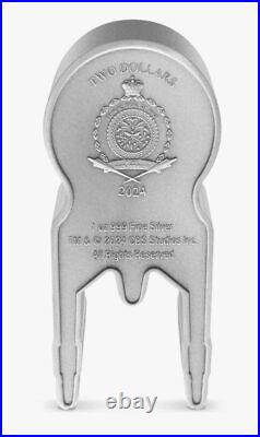 2024 Niue Star Trek U. S. S Enterprise NCC-1701 1oz Silver Antiqued Coin