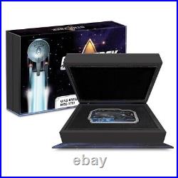 2024 Niue Star Trek Vehicles 2 USS Enterprise NCC 1701 Coin 1 oz Silver BAR