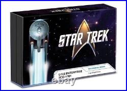 2024 Niue Star Trek Vehicles 2 USS Enterprise NCC 1701 Coin 1 oz Silver BAR