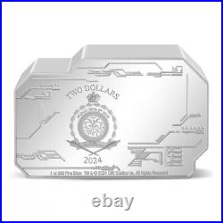 2024 Niue Star Trek Vehicles 2 USS Enterprise NCC 1701 Coin 1 oz Silver BAR