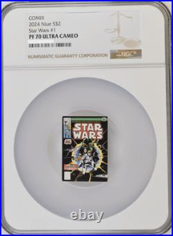 2024 Niue Star Wars #1 Comix 1 oz Silver Colorized Coin NGC PF 70 UCAM 2024 Niue Star Wars #1 Comix 1 oz Silver Colorized Coin NGC PF 70 UCAM