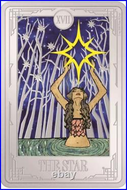 2024 Niue TAROT Card XVII THE STAR 1 oz. 999 Silver Colorized Proof Coin