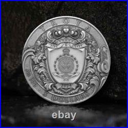 2024 Niue Troya 2 oz Antiqued Silver and Gilded Mintage of only 500 2024 Niue Troya 2 oz Antiqued Silver and Gilded Mintage of only 500