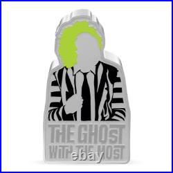 2024 Niue Warner Bros Beetlejuice 1 oz Silver Colorized Proof Coin Mintage 1000