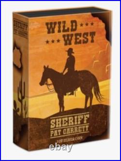 2024 Niue Wild West Pat Garrett 1oz Silver Antiqued Coin