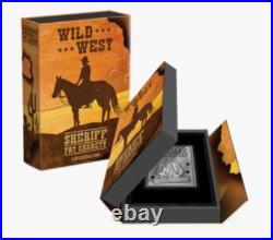 2024 Niue Wild West Pat Garrett 1oz Silver Antiqued Coin