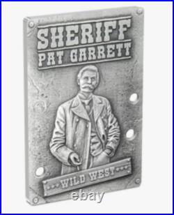 2024 Niue Wild West Pat Garrett 1oz Silver Antiqued Coin