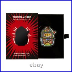 2024 Pamp Suisse Burton Morris Lucky 7's Slot Machine 1 oz Colorized Silver Coin