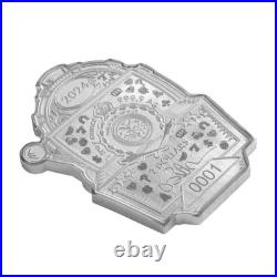 2024 Pamp Suisse Burton Morris Lucky 7's Slot Machine 1 oz Colorized Silver Coin