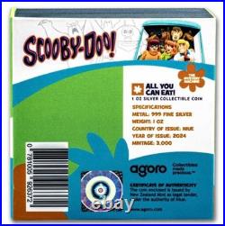 2024 Scooby-Doo All You Can Eat 1 oz Silver Coin By Agoro Mintage