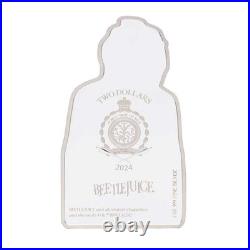 2024 Warner Bros Beetlejuice 1 oz Silver Coin By Agoro Mintage of 1000