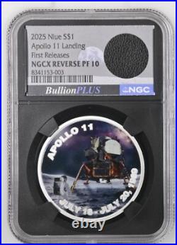 2025 $1 Niue Reverse Proof 1oz Silver Apollo 11 Neil Armstrong Jacket NGCX PF 10 2025 $1 Niue Reverse Proof 1oz Silver Apollo 11 Neil Armstrong Jacket NGCX PF 10
