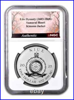 2025 $1 Niue Samurai Warrior 1 oz NGCX REVERSE PF 10 Kimono Jacket in Slab 2025 $1 Niue Samurai Warrior 1 oz NGCX REVERSE PF 10 Kimono Jacket in Slab