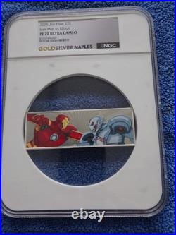 2025 3oz Niue S$5 Iron Man vs Ultron PF70