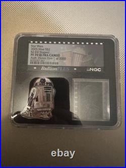 2025 Agoro Niue 1 oz Silver Proof Coin NGC R2-D2 PF70 UC 35 MM Screencut
