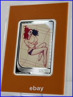 2025 Agoro Niue Art of DC Comics 024/300 Trading Coin 1 oz Silver Harley Quinn