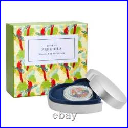 2025 Agoro Niue Love is Precious Macaw 1 oz Silver Colorized Proof Coin 2025 Agoro Niue Love is Precious Macaw 1 oz Silver Colorized Proof Coin