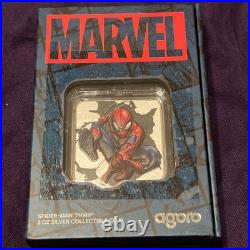 2025 Agoro Niue Marvel Smash Series Spiderman-Thwip 2 oz Colorized Silver Coin
