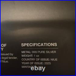 2025 Agoro Star Wars Darth Vader Helmet Blueprint 1 oz Silver Foil