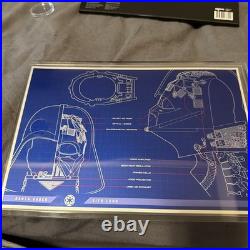2025 Agoro Star Wars Darth Vader Helmet Blueprint 1 oz Silver Foil